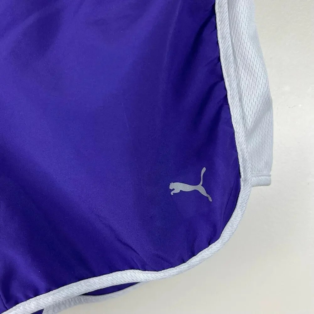 Puma Womens Track Shorts Size Small Retro Purple Athletic Running Athleisure